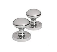 Jiyo.Outdoor Mortice Sprung Door Knob Pair with Spindle, Polished Chrome