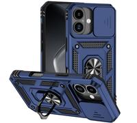 Jiyu Case Compatible with iPhone 17 6.3 Inch, Camera Protection Mobile Phone Case, 360 Degree Ring Holder Case, Military Mobile Phone Cases, Tough Armor Cover, Shockproof Hybrid Bumper Protective Case