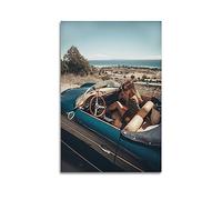 JIYUN Hot Girl Poster Classic British Convertible & Sexy Woman Poster Decorative Painting Canvas Wall Posters And Art Picture Print Modern Family Bedroom Decor Posters 12x18inch(30x45cm)