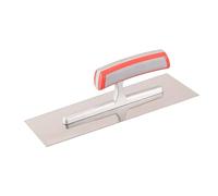 jiyun Plasterers Trowel, Finishing Trowel, Stainless Steel Plastering Hand Tool with Ergonomic Handle, Soft Grip Plastering Trowel, for Sheetrock Wallboard Plasterboard, Tile