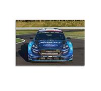 JIYUN Vintage Car Poster M-Sport Ford Fiesta Dakar Rally Car Poster Decorative Painting Canvas Wall Posters And Art Picture Print Modern Family Bedroom Decor Posters 20x30inch(50x75cm)
