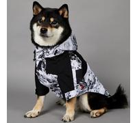 JizahPET Dog Rain Jacket, Raincoat, Waterproof and Windproof, Warm and Breathable, Fashion Trend Dog Clothes, with Leash Hole, for Small, Medium and Large Dogs (Black, XXL)