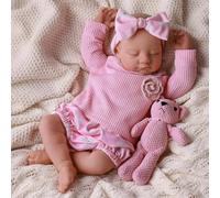 JIZHI Lifelike Reborn Baby Doll - 20 Inch Realistic Soft Body Newborn Baby Doll Girl, Real-life Reborn Doll Girl with Outfit and Full Accessories for Girls Boys 3 4 5 6 7 8 9 10