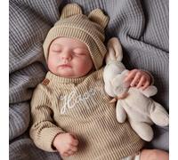 JIZHI Reborn Babies 20 Inch Reborn Dolls Boys Cloth Body Realistic Baby Doll That Look Real Sleeping Lifelike Newborn Close Eyes