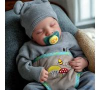 JIZHI Reborn-Baby Doll Boy 17 Inch Realistic Full Vinyl Newborn | Reborn Babies, Entire Vinyl Body, Real Life Baby Dolls with Accessories, Perfect Gift for Kids Age 3+ & Collection