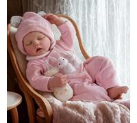 JIZHI Reborn-Baby Dolls 17 Inch Reborn Dolls Realistic Newborn Baby Dolls Softness Body Poseable Full vin-yl Body Girl Like a Lifelike Baby with Feeding Kit Gift Box for Kids,Pink A