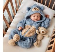 JIZHI Reborn Baby Dolls Boy - 20 Inches Handmade Realistic Babies Softness Cloth Body with Clothes - Lifelike Newborn Toy for Age 3+ Girl (Closed-Eyes)