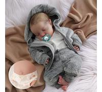 JIZHI Reborn Dolls Boy - 17 Inches Hand-made Washable Reborn Babies with Lithe Vin-yl Body, Lifelike Baby Doll Looks Like a Real Baby (Reborn Boy)