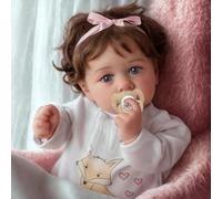 JIZHI Reborn Silicone Baby Dolls - 20inch Realistic Baby Doll Vinyl Soft Cotton Body - Real Life Like Looking Newborn Dolls for Kids ((Blue Eyes)