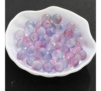 JIzian 10 Pcs Purple 12mm Glass Marbles Luminous Glass Ball Colorful Glass Marbles Decor Vase Filler Fish Tank Home Decor DIY Jewelry Accessories (No Hole)