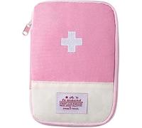 JIzian 1Pc Pink Small First Aid Bag Empty, Empty First Aid Pouch, Mini Portable Medical Bag for Outdoor Camping Hiking Traveling Emergency Bag First Aid Kits (15 * 10.5cm)