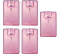 JIzian 5Pcs Pink 20ml/ 0.67oz Card Type Spray Bottles Refillable Perfume Atomizer Container Portable Fine Mist Spray Bottle Travel Bottle Refillable Cosmetic Spray Bottles for Women