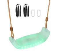 JIZIYUER Lighted Plastic Swing Seat With Colorful LED Light Adjustable Rope For Children Swing Set Outdoor