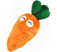 Jizlan 1Pc Orange Soft Puppy Pet Supplies Cute Carrot Plush Chew Squeaker Sound Squeaky Toys for Dog Cat Birthday Xmas Pet Squeak Toy Gifts