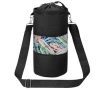 JIZZU Clothes Peg Bag for Washing Line with Shoulder Strap | Large Waterproof Peg Bag with Drawstring Closure and Hanging Snap Hooks, Indoor Outdoor Pegs Basket Organizer Storage Use
