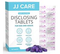 JJ CARE Disclosing Tablets for Teeth (Pack of 120) Plaque Disclosing Tablet for Kids, Dental Disclosing Tablets in Berry Flavor, for Kids and Adults