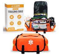 JJ CARE Trauma Bag (287 Pieces) Fully Equipped EMT Bag for Professionals, Trauma First Aid Kit, Emergency Bag, First Aid Kit, Essentials with Organiser Bag, EMS Bag for Home Use