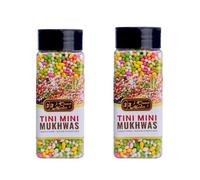 JJ Crunch N Munch, Mint Coated Fennel Seeds (Colorful Tini Mini Saunf) - Jar Pack, Mouth Freshener/Mukhwas (Each- 200 gm) (2)