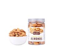 JJ Crunch 'N Munch Natural Jumbo Almonds - 200g Handy Jar - Non-Roasted, Raw, Premium Quality - Perfect for Snacking, On-the-Go & Healthy Eating