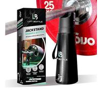 JJ Fitness Lift Bottle - Jack Stand for Barbell, 250 kilograms/550 pounds, with Flip Out Lid, for Weight Lifting, HydroJack, Karta Bottle, Barbell Jack (Stealth Black)