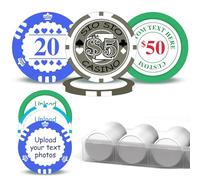 JJ GRADGOWN 100-1000pcs Personalised Poker Chips, 12 Colors Double-Sided Printed, Clay+ABS+Ceramic Material, Customisable Text & Images for Card Games, Game Venues, Education & Training (Grey)