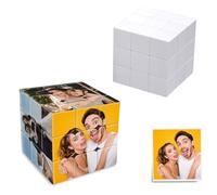 JJ GRADGOWN Personalised Photo Cube - Personalised 3D Rotatable Cube Puzzle With 6 Pictures, Gift Box for Birthday Anniversary Christmas Valentine's Day, Perfect for Family Friends Couples