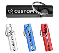 JJ GRADGOWN Personalised Pill Box Keyring, Custom Drop-Proof Waterproof Travel Pill Organizer,Medicine Container Custom Small Tablet Case with Text Gifts for Parents, Patience, Outdoor Travel