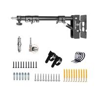 JJ JIANJIN Wall Mount Triangle Boom Arm 43.3inch/110cm, Ring Light Mount Support 180°Flexible Rotation for Studio Video Light, Monolight, Photography, Softbox, Reflector (43.3)