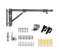 JJ JIANJIN Wall Mount Triangle Boom Arm 51.2inch/130cm, Ring Light Mount Support 180°Flexible Rotation for Studio Video Light, Monolight, Photography, Softbox, Reflector (51.2 INCH)