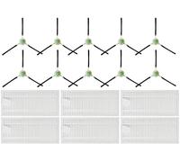 JJ Neumann Replacement Parts Accessories Compatible with Lefant M210 M210S M210B M213 Robot Vacuum Cleaner, OKP Life K2 K3 K3A K4 K5 Robot Vacuum Cleaner 10 Brushes and 6 Hepa Filters