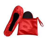 JJ PRIME - After Party Shoes with Foldable Bag Foldable Ballet Pumps Roll up Foldable Pumps (5/6 UK, Red)