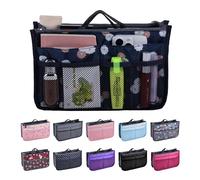 JJ PRIME - Multi Compartment Handbag Insert | Expandable Insert with 13 Pockets (Floral)