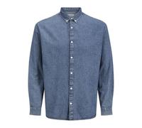 JJ rebel Jrebavan Shirt Ls, Medium Blue (Medium Blue Denim), L
