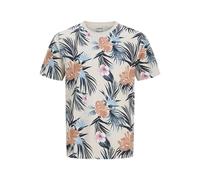 JJ REBEL Jrebbastian Flower AOP Tee SS O-Neck, Moonbeam, M