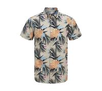 JJ REBEL Jrebbastian Flower Print Shirt Ss, Moonbeam, M