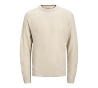 JJ REBEL Jreblogan Knit Crew Neck Sn, Moonbeam, M