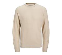 JJ REBEL Jreblogan Knit Crew Neck Sn, Moonbeam, M
