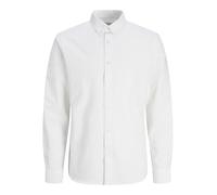 JJ REBEL Men's Jreboscar Shirt Ls Noos, White, XS