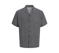 JJ REBEL Jrebwater Stripe Resort Shirt SS, Black, S