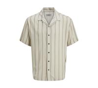 JJ REBEL Jrebwater Stripe Resort Shirt SS, Moonbeam, M