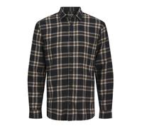 JJ REBEL Men's Jrebchase Check Shirt Ls, Black, L