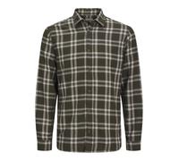 JJ REBEL Men's Jrebchase Check Shirt Ls, Forest Night, XS