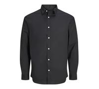 JJ REBEL Men's Jrebgavin Solid Shirt Ls Noos, Black, L