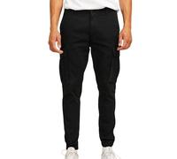 JJ REBEL Men's Jrebmichael Slim Show Noos Cargo Trousers, Black, 30 W/34 L