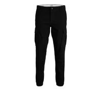 JJ REBEL Men's Jrebmichael Slim Show Noos Cargo Trousers, Black, 33 W/32 L