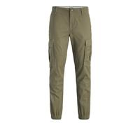 JJ REBEL Men's Jrebmichael Slim Show Noos Cargo Trousers, Olive Night, 32 W/32 L