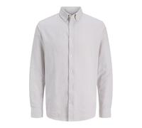 JJ REBEL Men's Jreboscar Shirt Ls Noos, Crockery/Stripes: White, L