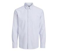 JJ REBEL Men's Jreboscar Shirt Ls Noos, Infinity/Stripes: White, M