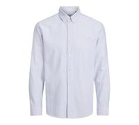 JJ REBEL Men's Jreboscar Shirt LS Noos Shirt, Infinity/Stripes: White, XXL