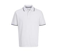 JJ REBEL Men's Jrebzell Polo SS Sn, White, L
